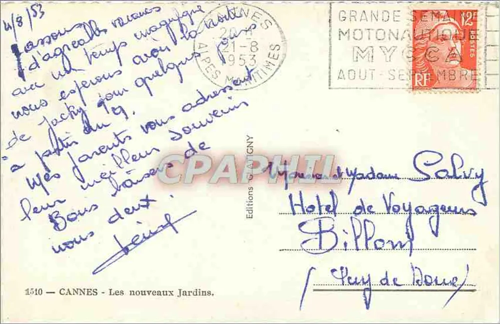Cannes — Os novos Jardins — Edições Gny - Verso