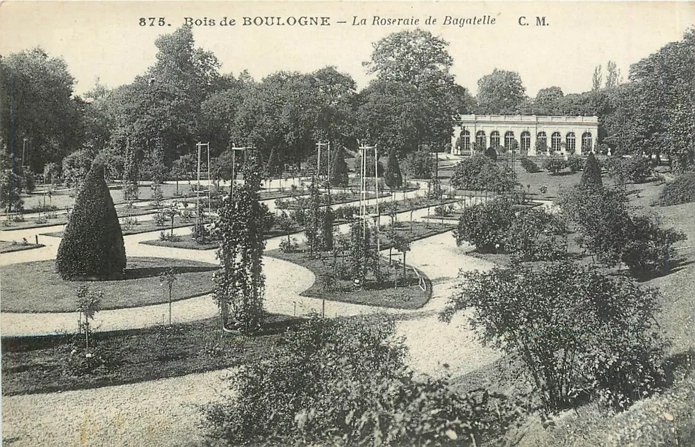 Bois de Boulogne — La Roseraie de Bagatelle — C.M. n°875 - Recto
