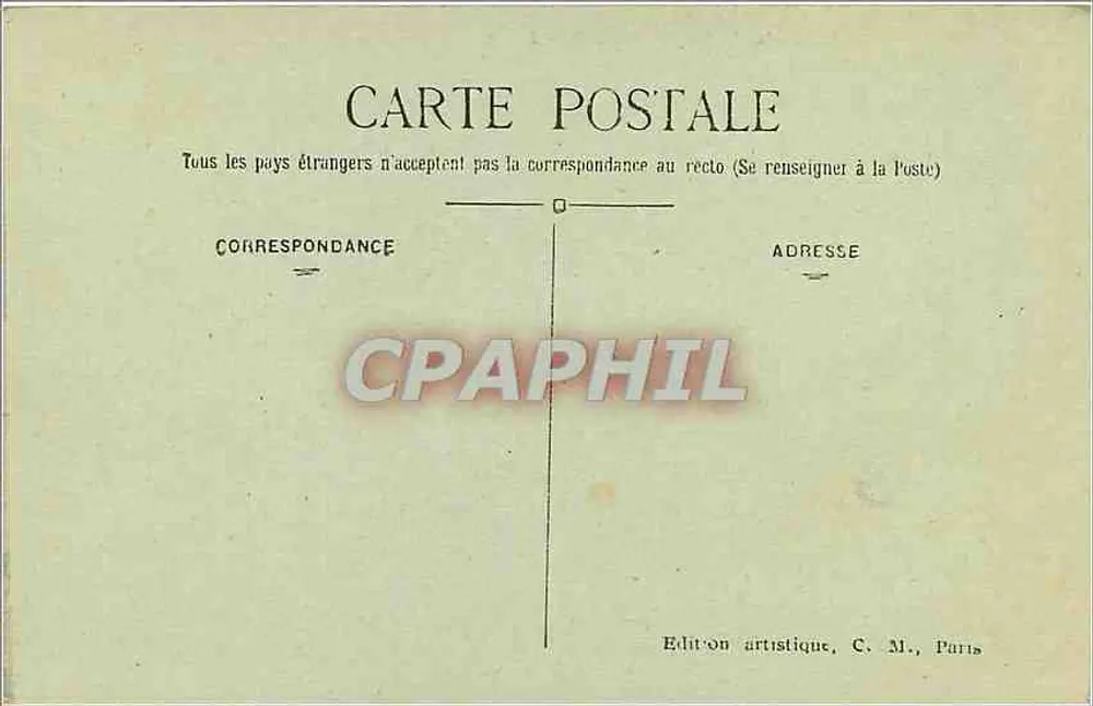 Bois de Boulogne — La Roseraie de Bagatelle — C.M. n°875 - Verso