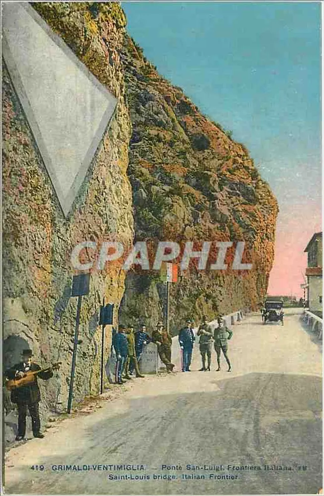 Ponte San-Luigi - Italien Grenzpunkt — Grimaldi-Ventimiglia — Éditions d'Art Hébraïque, Nice - Vorderseite