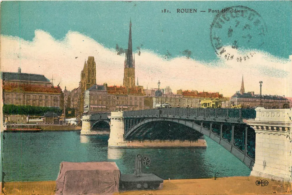 Rouen — Ponte Bouldieu — Editor H. D. - Frente