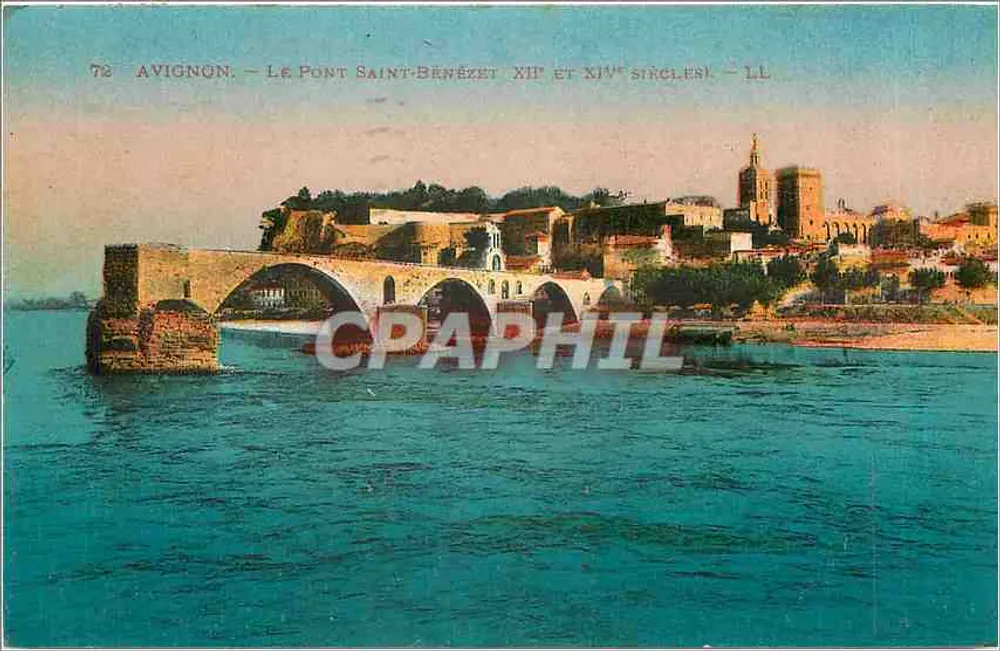 Avignon — O Ponte Saint-Bénézet Séculos XI e XIV — LL - Frente