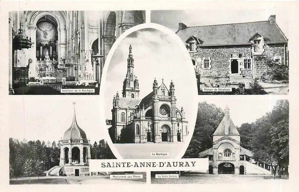 Sainte-Anne-d'Auray — Basilique, Maison de Nicolazic, Monument aux Morts — Éditions Gaby, Nantes - Frente