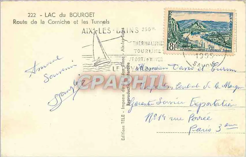 Lac du Bourget — Route de la Corniche et les Tunnels — Éditions TÉLÉ - Verso