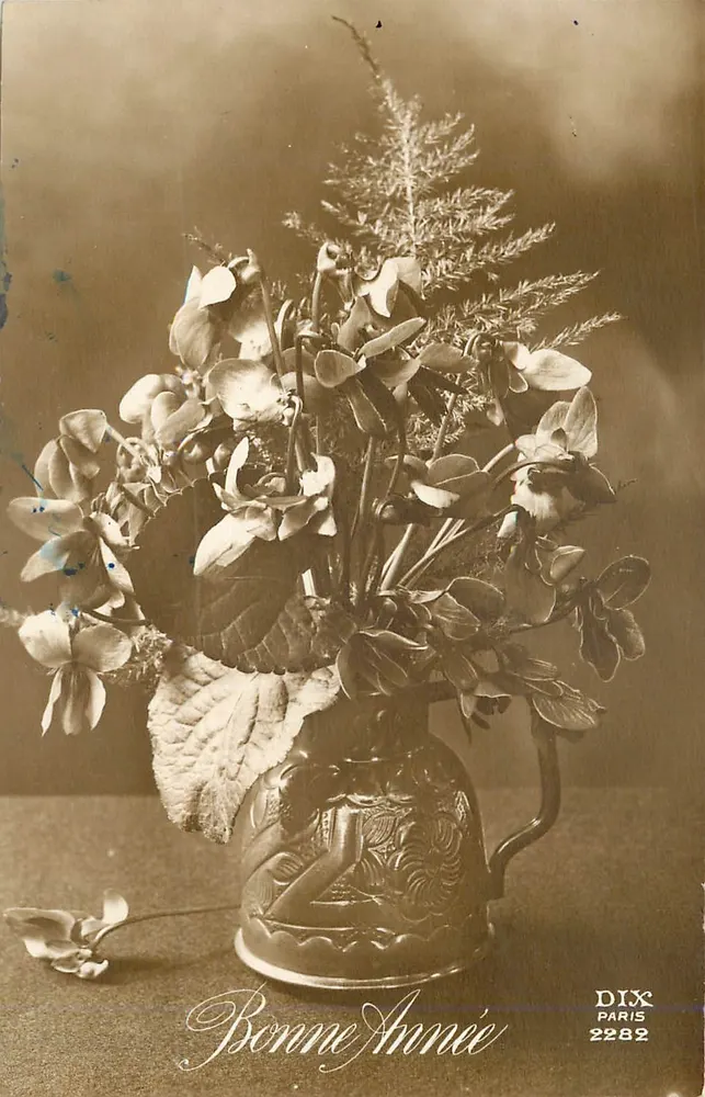 Bouquet de violetas e fougères — DIX PARIS 2282 - Frente