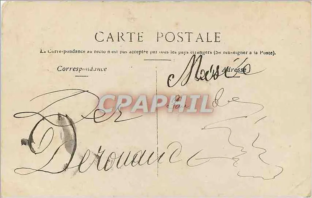Pau — O Castelo — Editor não identificado, número de série não visível - Verso