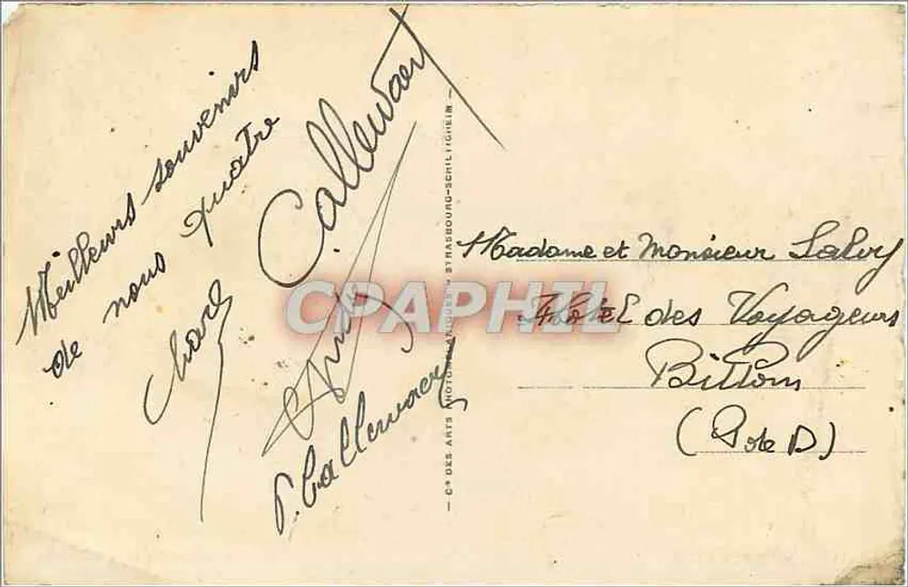Place de la Comédie — Montpellier — Bilhete postal antigo n°164, editor C° des Arts - Verso