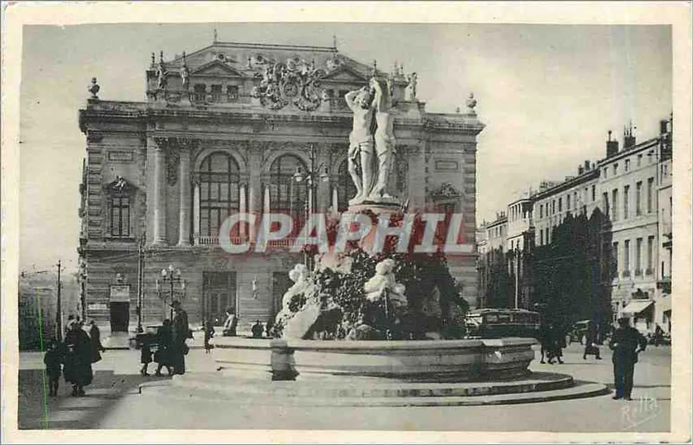 Praça da Comédia — Montpellier — editor R. H. B. - Frente