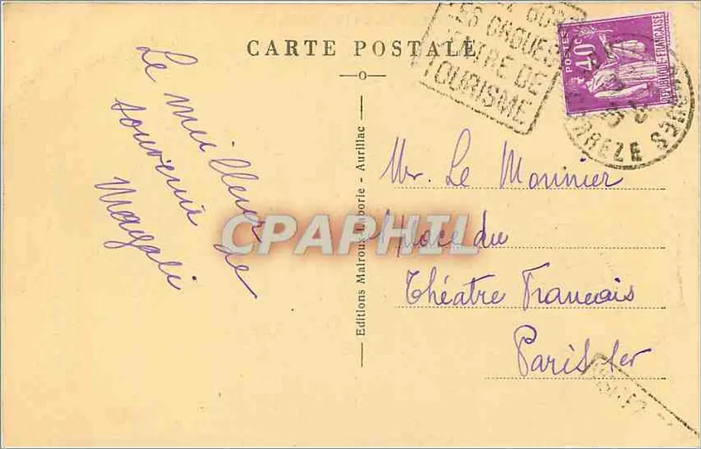 The Picturesque Cantal — The Viaduct and the Valley — Éditions Matron, Aurillac, No. 819 - Back