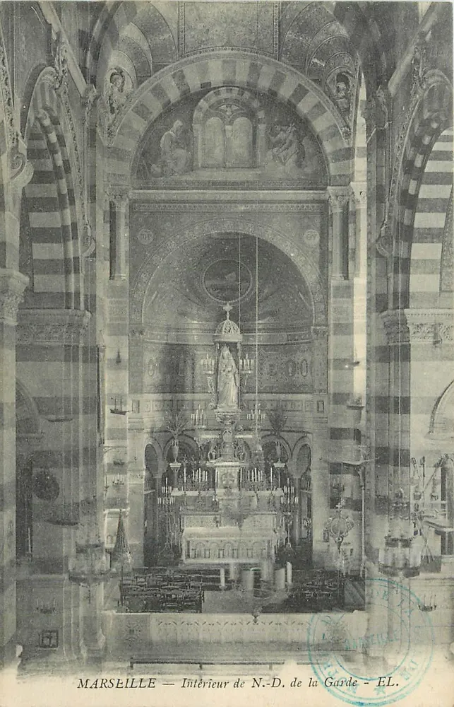 Marselha — Interior da Nossa Senhora da Guarda — EL. - Frente