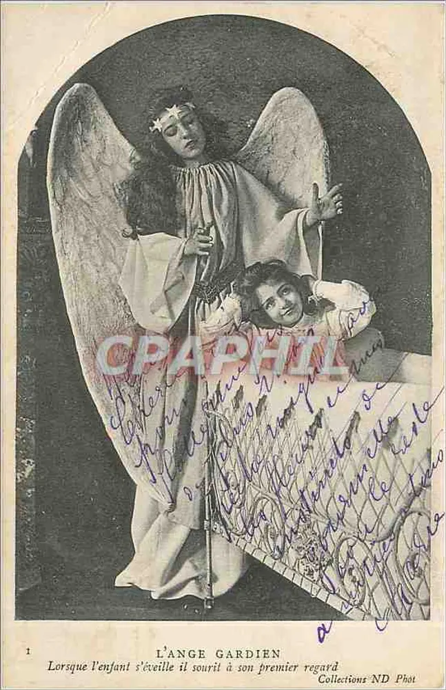 L'ANGE GARDIEN — Wenn das Kind erwacht, lächelt es bei seinem ersten Blick — Collections ND Phot - Vorderseite