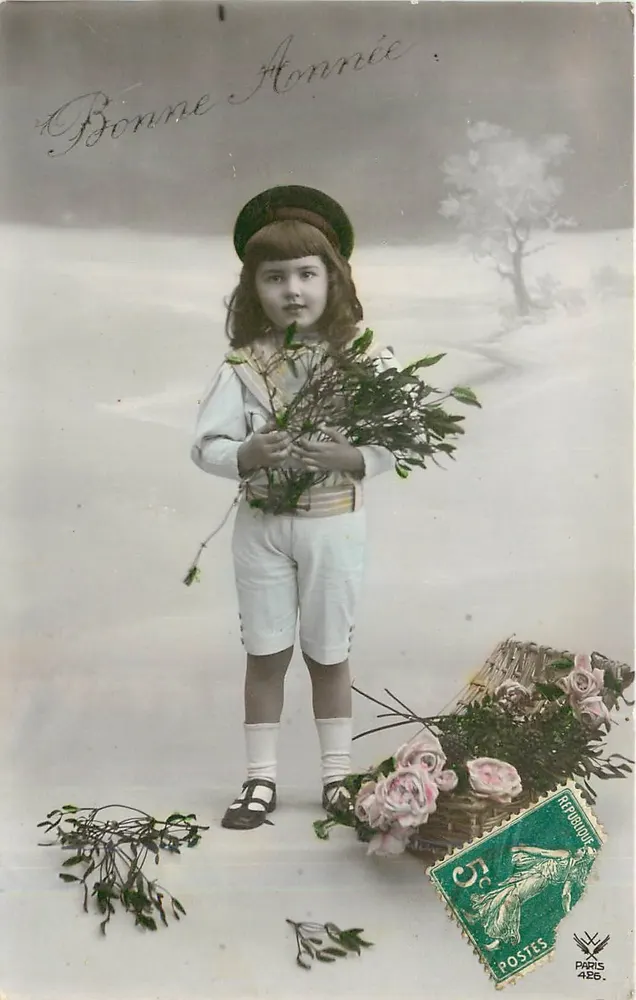 Menina em traje de inverno — Boa Ano — Paris, 486 - Frente