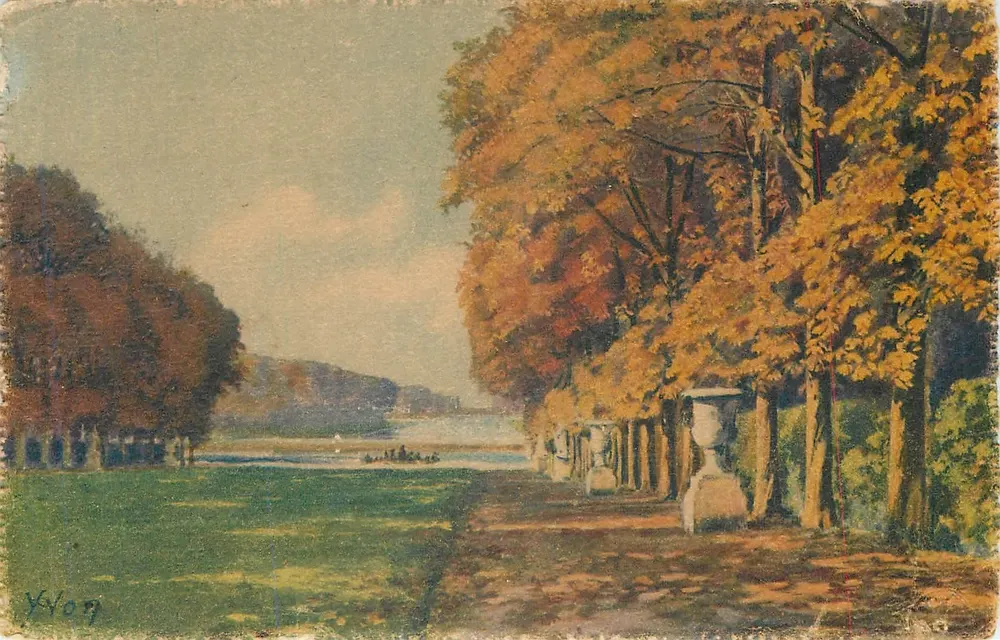 Die Gärten - Der GrünTeppich und der Apollo-Becken — Pracht und Charme von Versailles — Künstlereditionen YVON, Paris - Vorderseite