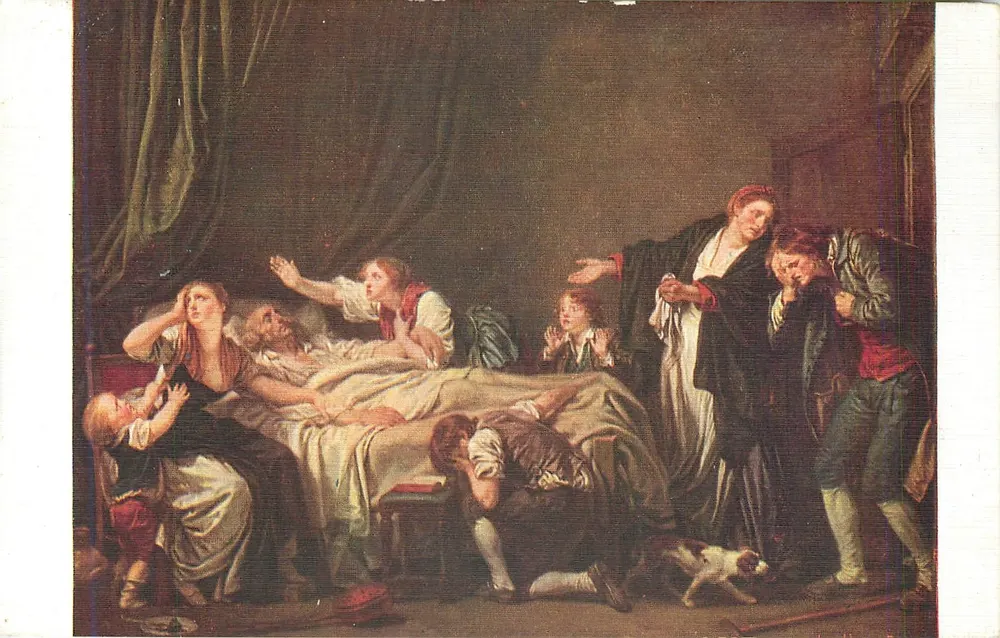 Le fils puni — Jean-Baptiste Greuze (1725-1805) — série 1104, imprimée à Paris - Recto