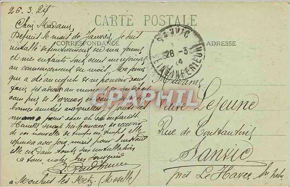 METZ - Vue prise du Jardin Boufflers — Édition Fr-issier, Metz - Verso