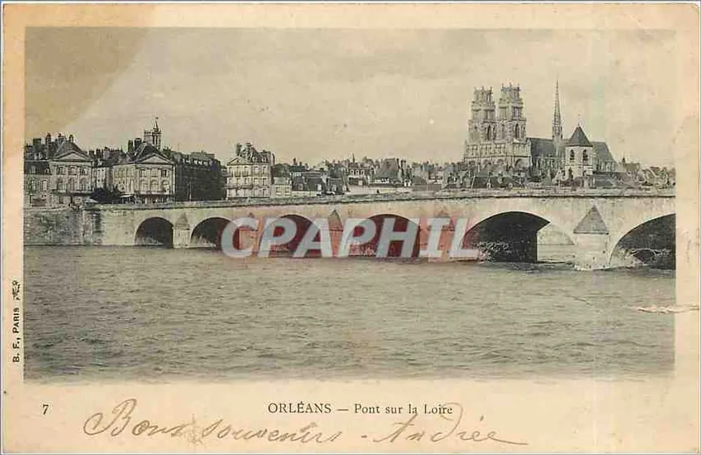 Orléans — Pont sur la Loire — B. F. Paris n°7 - Frente