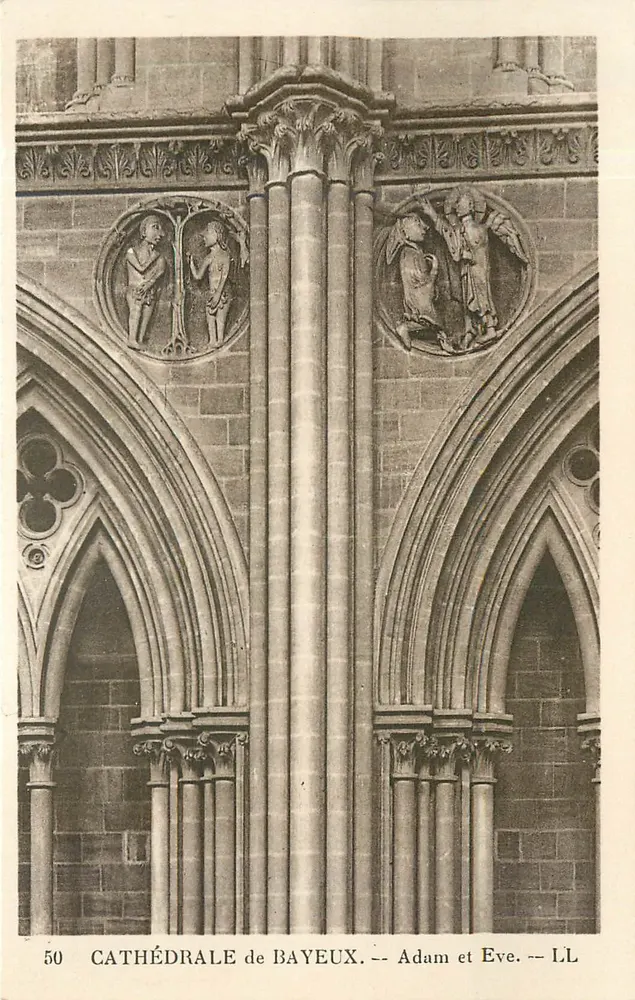Cathédrale de Bayeux — Adam et Ève — LL - Recto