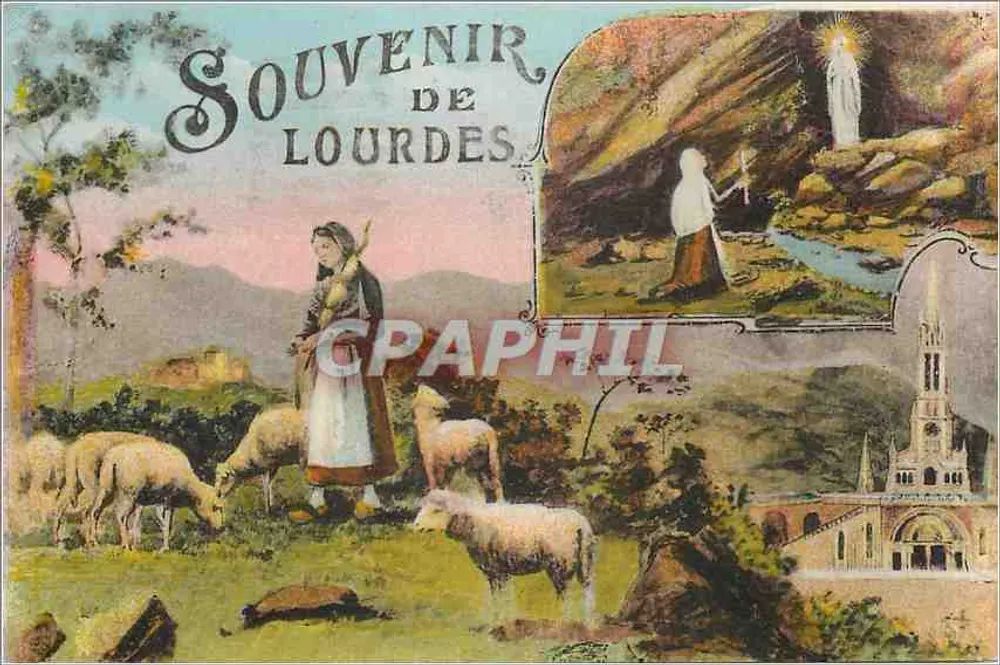 Sint Bernadette die de schapen voert — Lourdes — Uitgaven Bartrès - Voorkant
