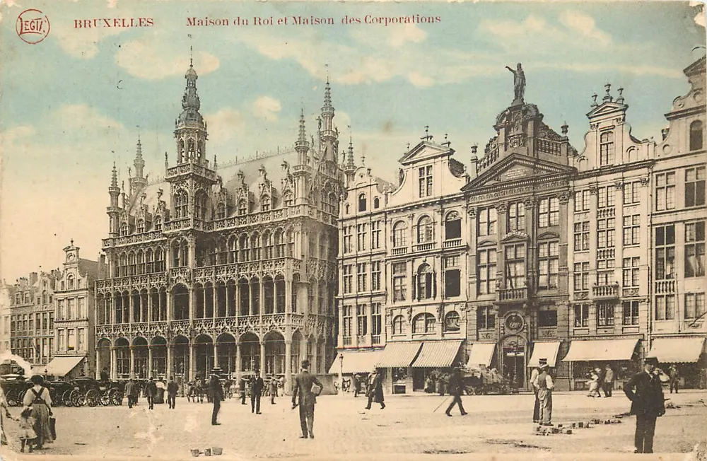 Brüssel - Königspalast und Gildenhäuser — Verlag Légit - Vorderseite