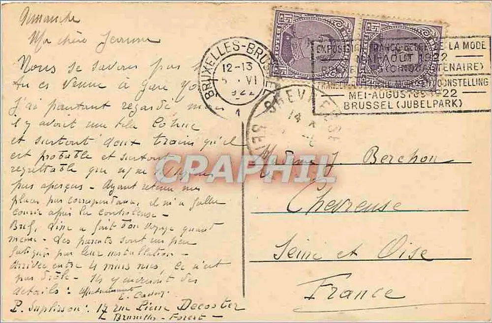 Brüssel - Königspalast und Gildenhäuser — Verlag Légit - Rückseite