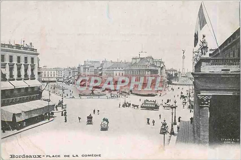 Bordeaux - Place de la Comédie — vista panorâmica — editor Starbuck, Paris - Frente