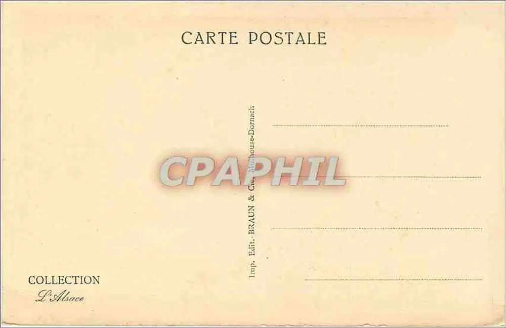 Strasbourg — Maison Notre-Dame, statues de la synagogue et l'église — Édition Braun & Cie - Verso