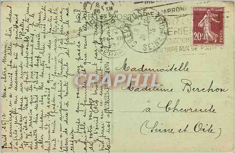 Paris - A Conciergerie - A.P. - Verso