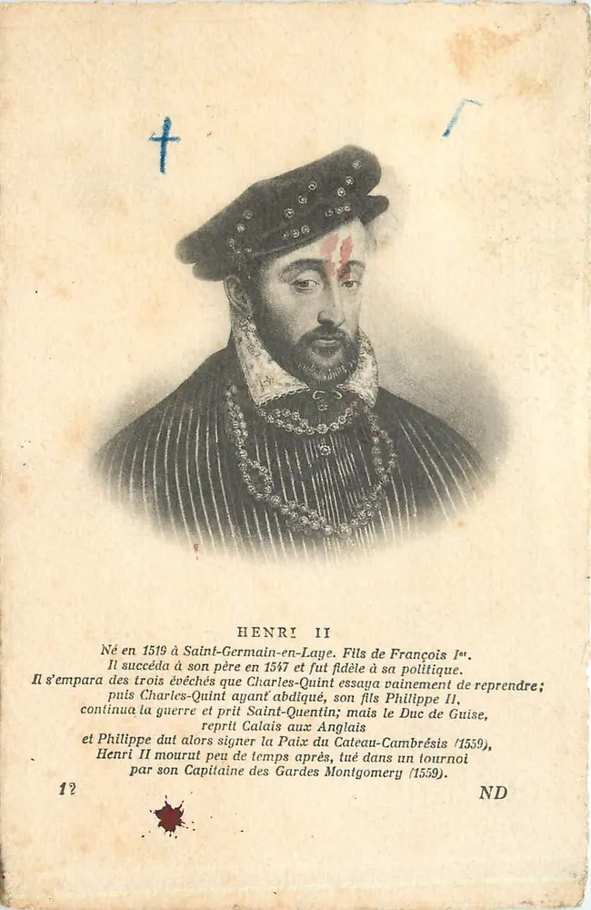 Henri II — rei da França — editor Célestin Léteiller, Paris, n°12 - Frente
