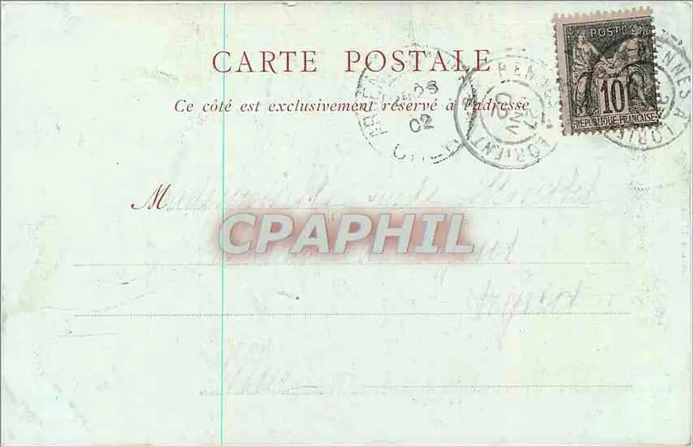 La Becquée — scena z życia — Paul Descelles, Papeterie Dubois, Rennes, nr 41 G - Rewers