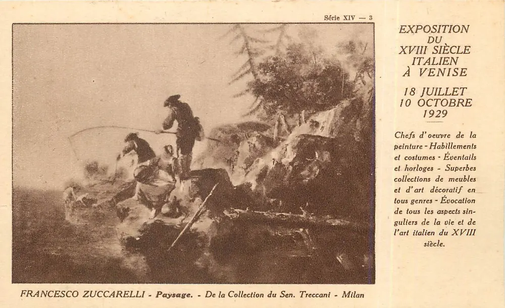 Paisagem - Francesco Zuccarelli - Da Coleção do Sen. Treccani - Milão - Série XIV - 3 - Frente