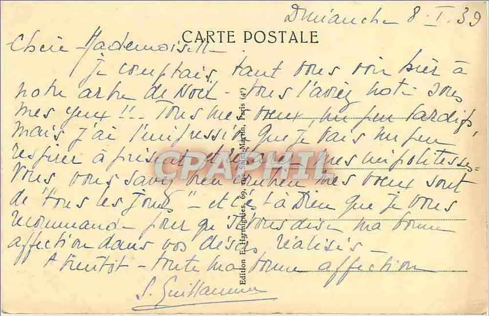 Amiens — A Catedral — Harmignies - Verso