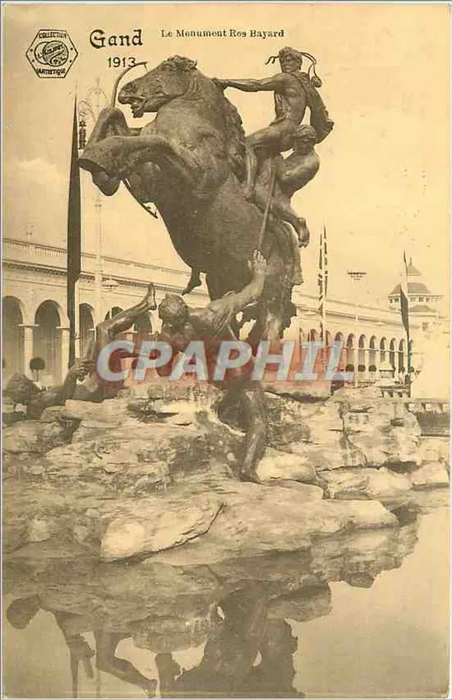 Gent — Het monument Ros Bayard — Collectie Gand Maritime 1913 - Voorkant