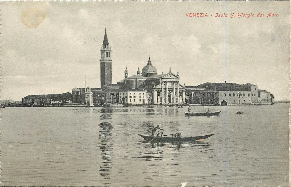 VENEZIA - Isola S. Giorgio dal Molo — vue de la basilique et du campanile — éditeur non identifié - Recto
