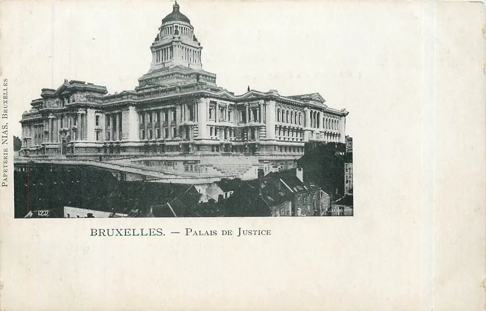Bruxelas — Palácio de Justiça — Papeterie NIAS, Bruxelas - Frente