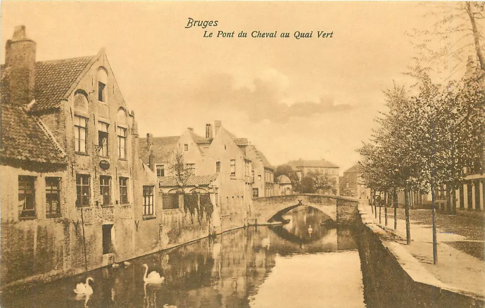 Bruges — Le Pont du Cheval au Quai Vert — Dr. Trenkler Co., Bruxelles, Brg. 63 - Recto