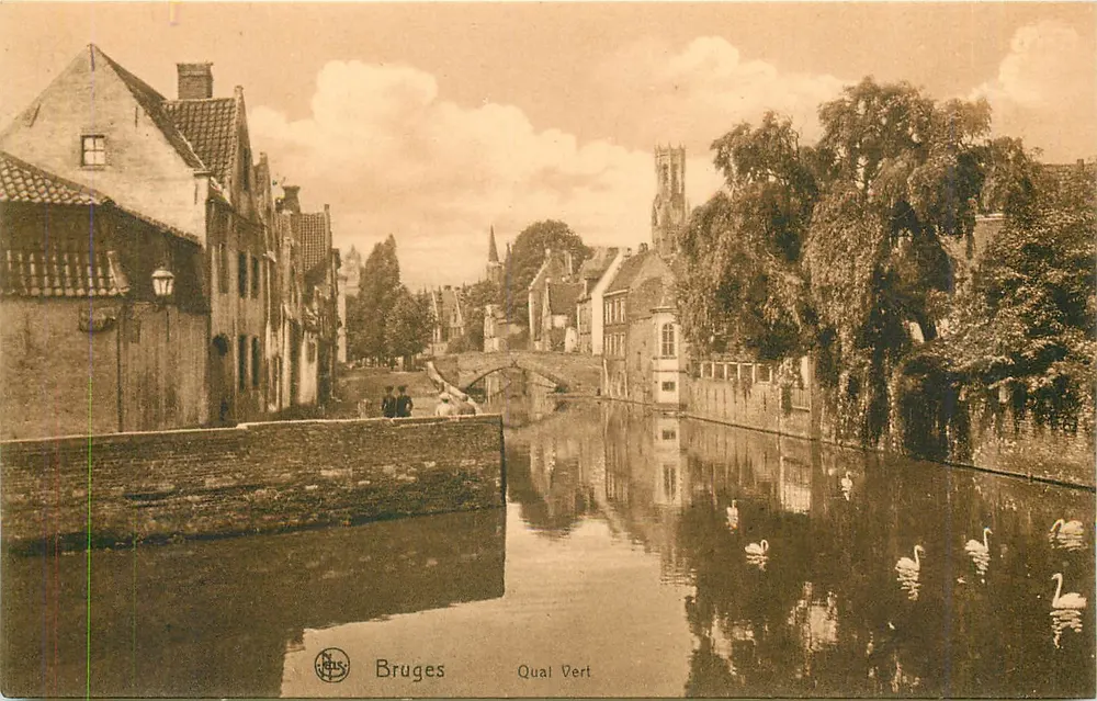 Bruges — Canal Verde — Nela, Bruxelas, Série Bruges No. 20 - Frente