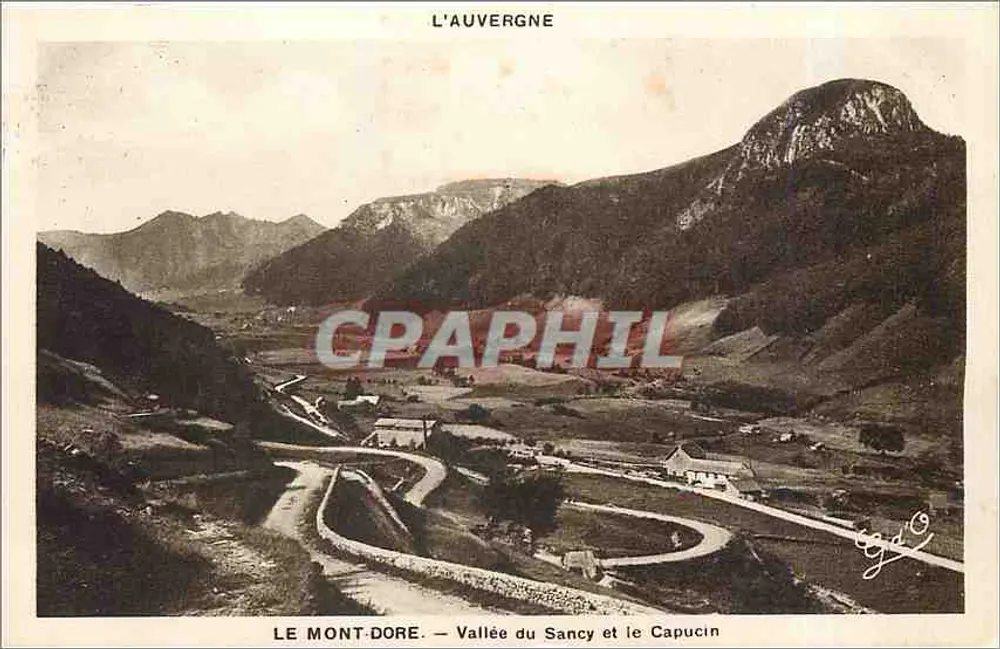 O Mont-Dore — Vale do Sancy e o Capucin — A Auvergne — J. Gontefanges, Editora - Frente