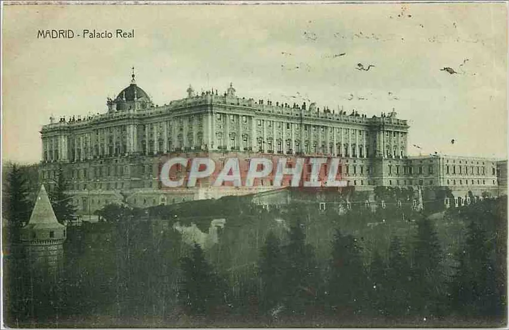 Madri - Palácio Real — vista do palácio real — editor M. Palomino, 177-MADRID - Frente