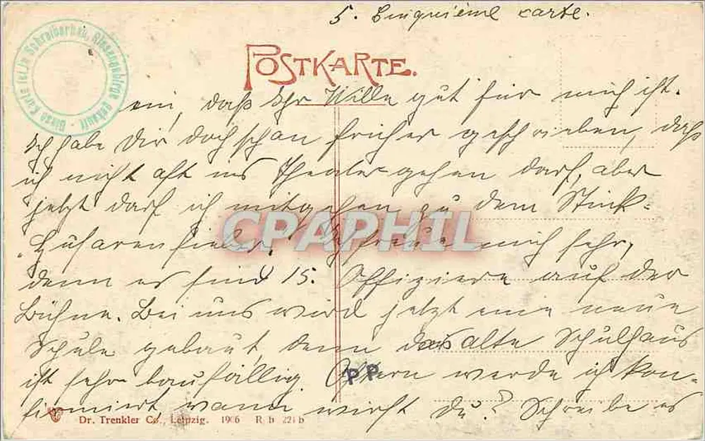 Mittel-Schreiberhau — Die Sägenhalle — Dr. Trenkler & Co., Leipzig - Rückseite