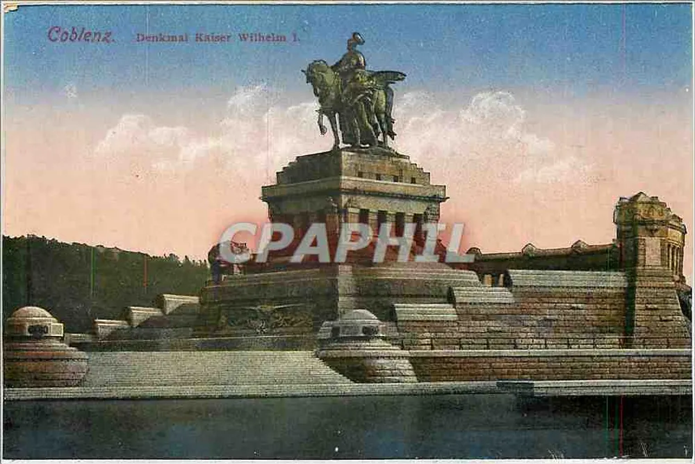 कोब्लेंस — भारतीय सम्राट गुइलाम I के सम्मान में स्थापित स्मारक — प्रकाशक कोब्लेंस, संख्या 3556 - आगे