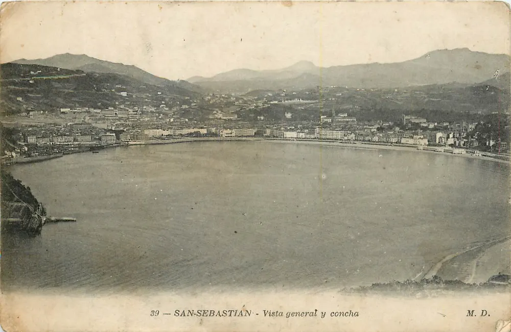 San Sebastián — Vue générale et concha — M.D. n°39 - Recto
