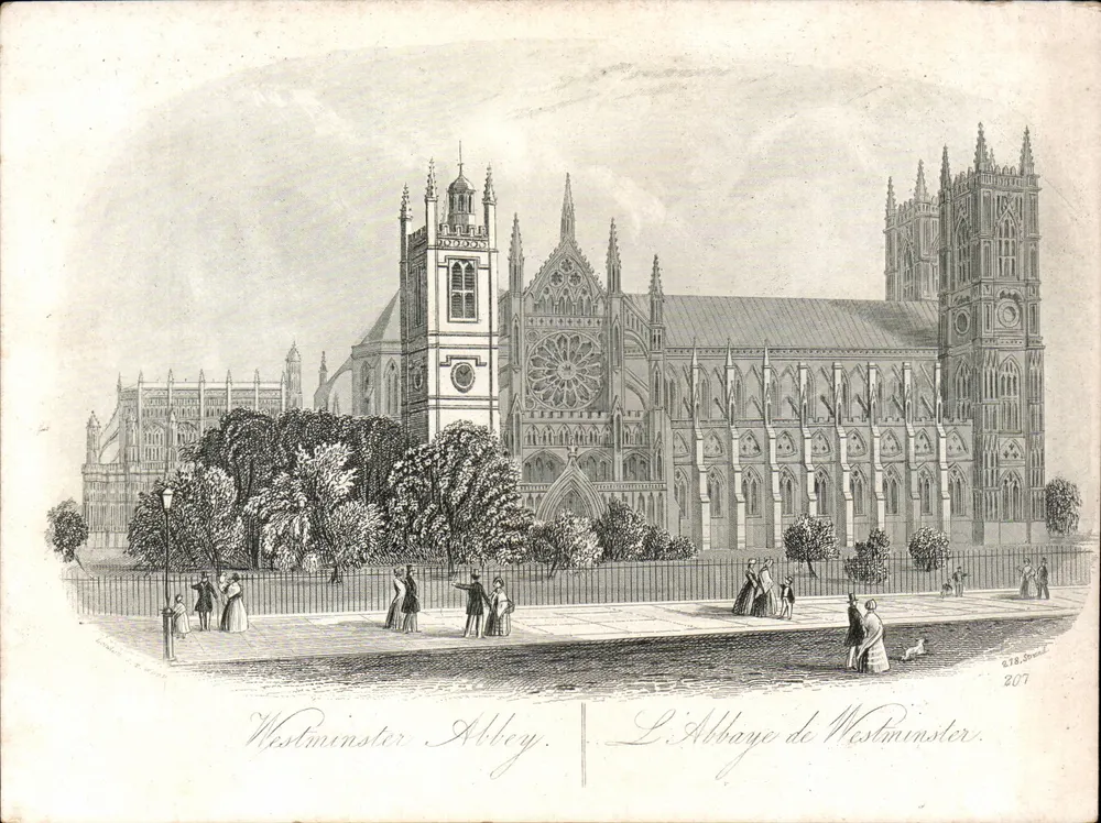 Westminster Abbey — Gravur — Verlag G.18.3rond, Nr. 207 - Vorderseite