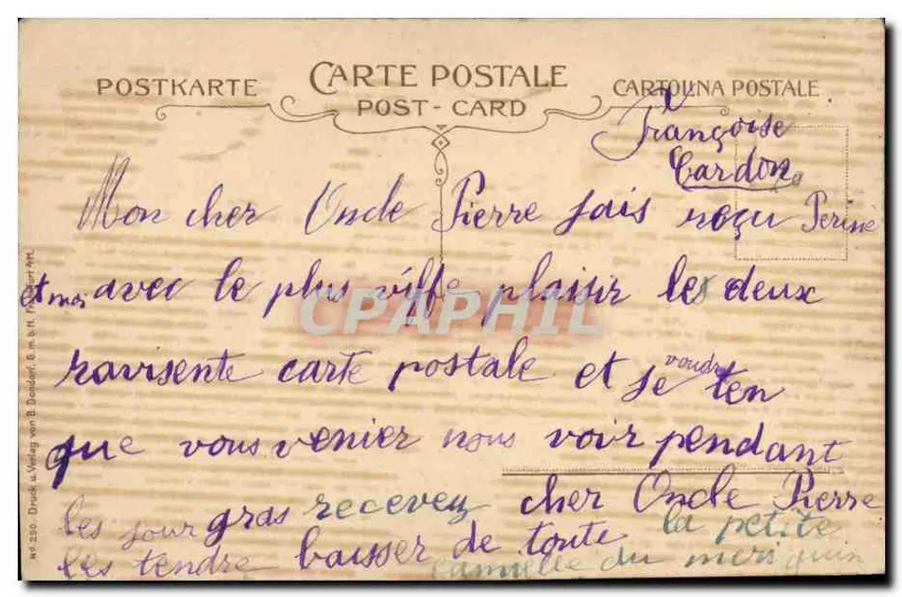 A caça ao cervo — F.C. Hardy — n° 220 - Verso