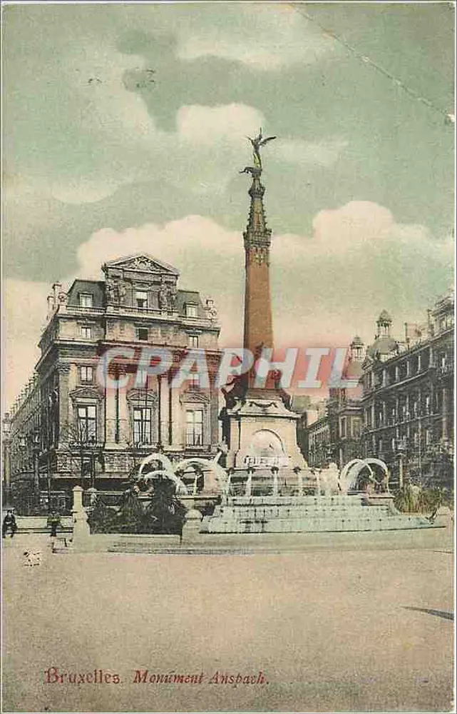 Bruxelas. Monumento Anspach — editor anônimo, número de série não visível - Frente