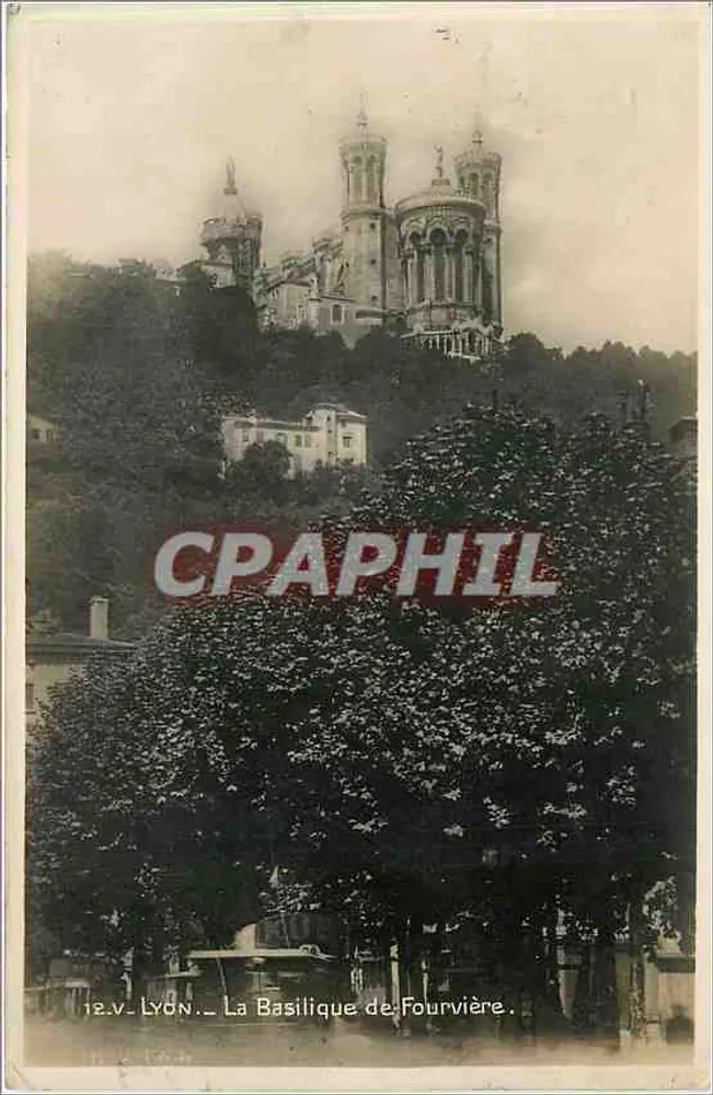 Lyon - A Basílica de Fourvière — editor V. Lyon, n° 12.V - Frente