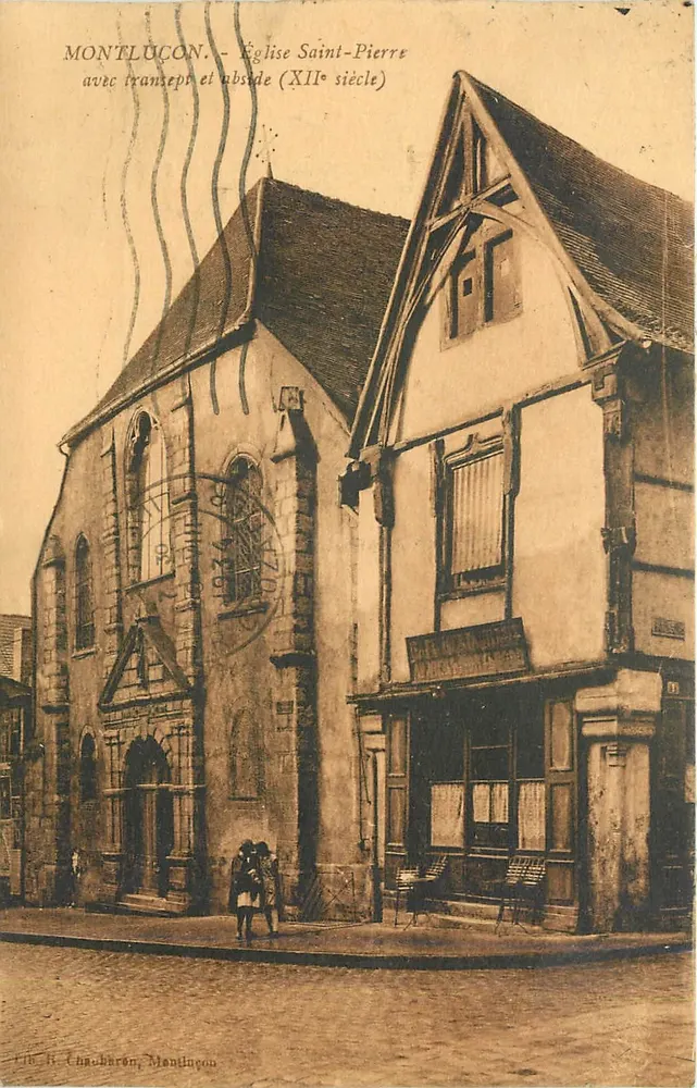 Montluçon - Igreja de Saint-Pierre com transepto e absídio (século XII) — H. Chaubrén, Montluçon - Frente