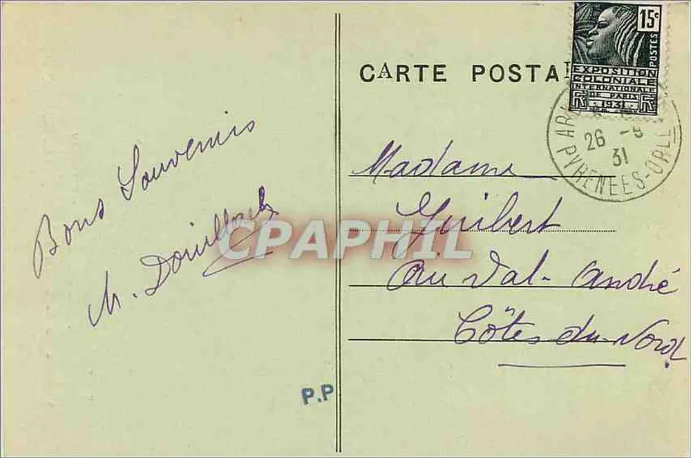 Wasserfall der Marie Balente in der Nähe von Sainte-Croix — Arles-sur-Tech (P.-O.) — Verlag Gahangiu - Rückseite