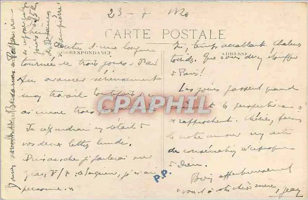 Forêt de Sapins — Sites pittoresques de Franche-Comté — C. L. B. n° 950 - Verso