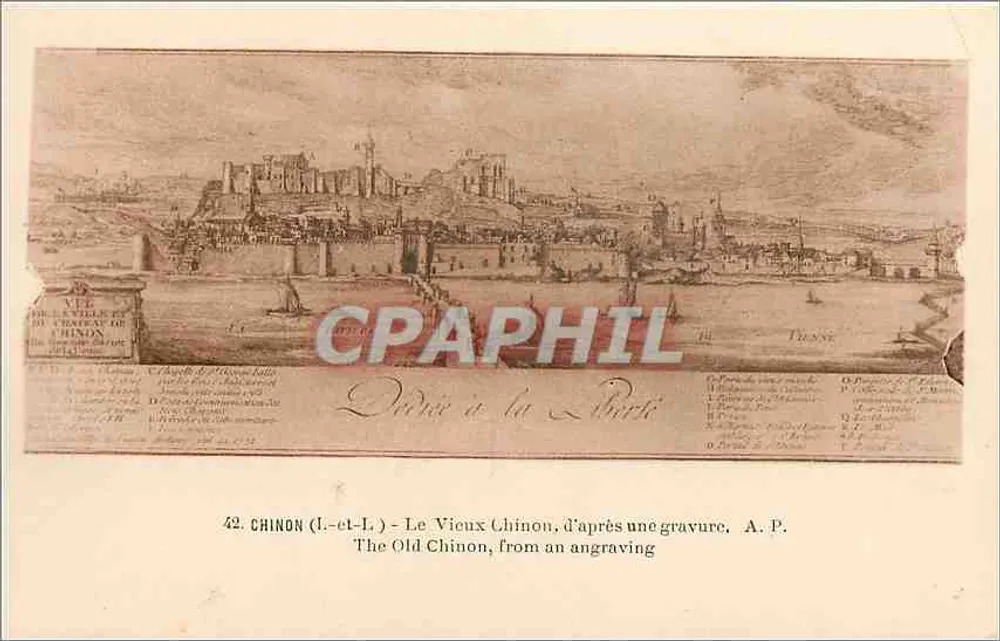Chinon (Indre-et-Loire) — Alt-Chinon, nach einer Holzschnitte — A.P. - Vorderseite