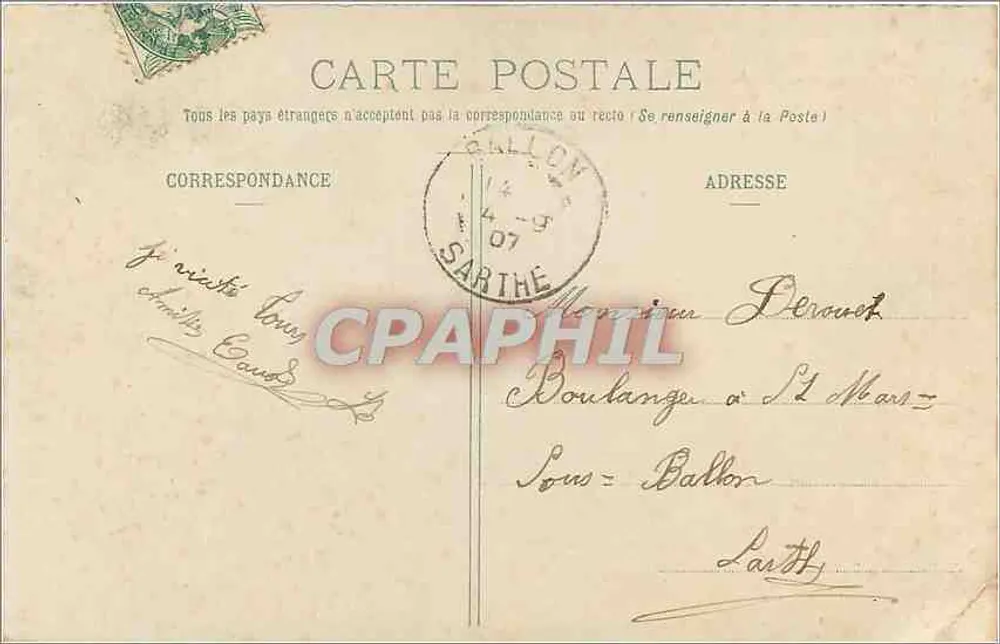 Tumba de São Martinho — Tours — H. B. - Verso